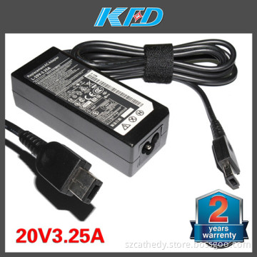 Hot Sales Laptop Adapter 20V3.25A USB Pin for Lenovo Yoga13&Thinkpad X1 Power Charger
